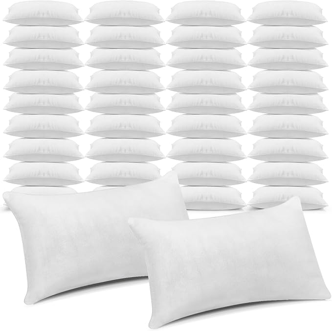 Macarrie 36 Pcs Queen Size Pillows for Sleeping Standard Size Inserts Hotel Bed Pillows Bulk for Stomach Back and Side Sleepers Machine Washable (30 x 20 Inches)