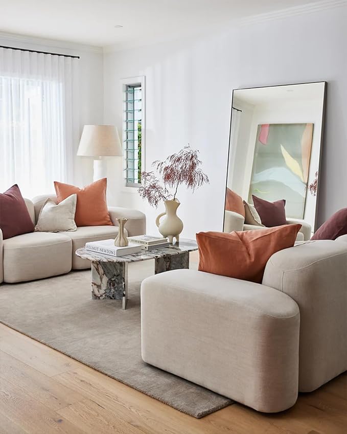 Bed Threads - Linen Pillowcases - 100% French Flax Linen - Luxury & Eco-Friendly - Breathable, Natural & Soft - Envelope Opening - Machine Washable - European Size - 26” x 26” - Set of 2 - Hazelnut