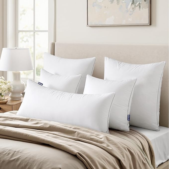 MIULEE 16x26 Pillow Insert -Decorative Throw Pillow with 100% Cotton Cover Rectangle for Sofa Couch