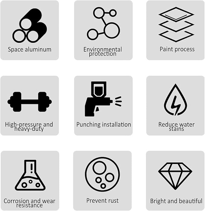 Fdit Wall Mounted Tissue Box, Tissue Box Holder Stand Space Aluminum Material Napkin Organizer Suitable for Kitchen Bathroom and Toilet Black