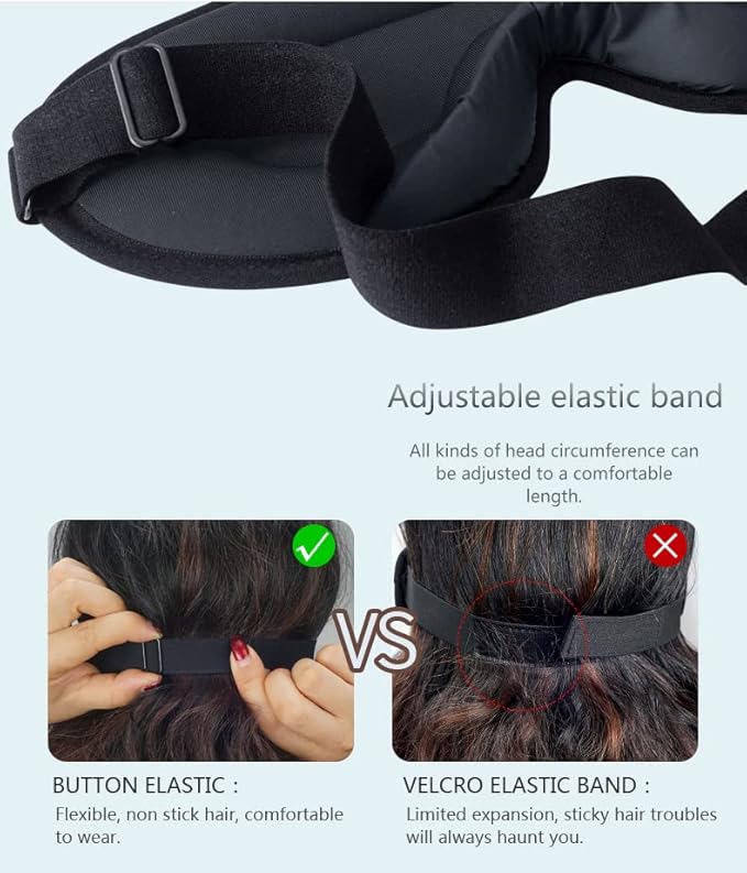 Eye Mask for Sleeping Light Blocking,Side Sleeper Women Men, 3D Contoured Cup Sleeping Mask, Soft Breathable Sleep Eye Mask with Adjustable Elastic Strap for Flight Nap，Red-3D