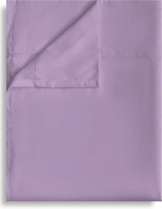 Queen Flat Sheet Only, 1 Pack Top Bed Sheets, Soft Breathable Brushed Microfiber Color-Coded Label Threads, (90"x102",Lavender)