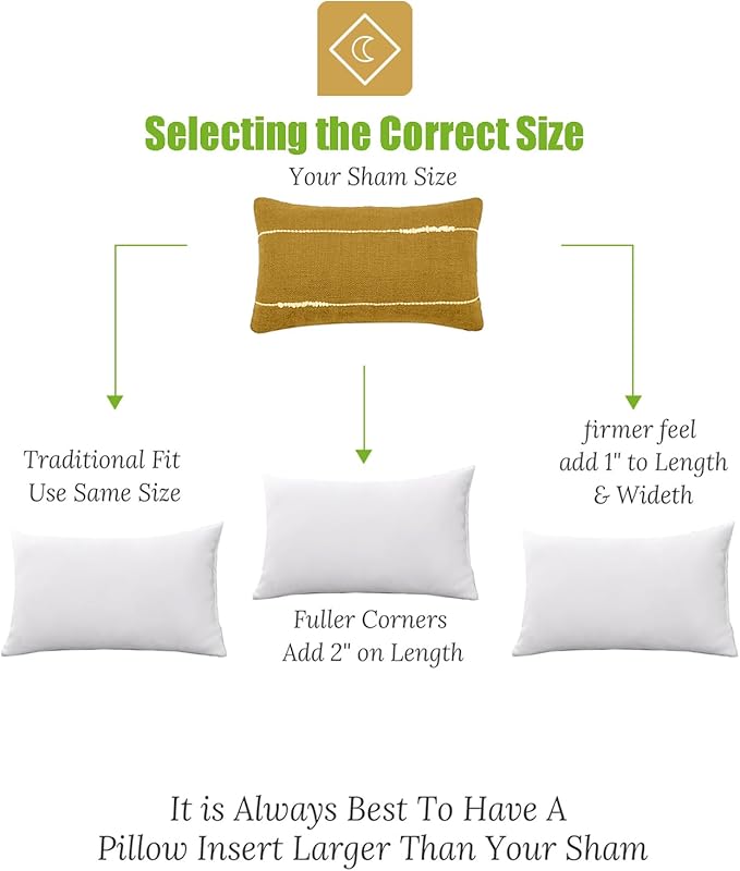 TOPGREEN Feathers Down Throw Pillow Inserts 12x20, Set of 2, 100% Organic Cotton Shell, Soft Decorative Lumbar Pillow Insert for Living Room Sofa, Couch, or Bed (White)