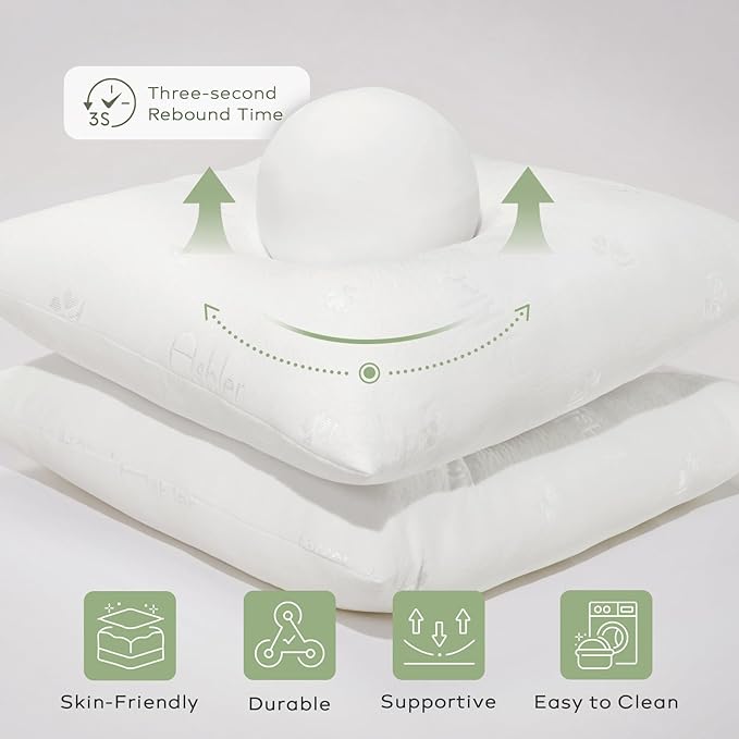 Ashler Throw Pillow Inserts- 14x22 Pillow Inserts with Air Layer, Premium Bed and Couch Pillows - Indoor Decorative Throw Pillow, Lumbar Cushion Sham Stuffer, Pack of 2, White