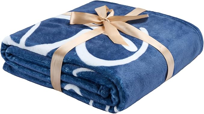 Lussena Thinking of You Gifts for Women Men – Get Well Blanket 50x60 Inch, Navy Flannel Comfort Hug Blanket, Sympathy Throw for After Surgery, Chemo, Illness, Recovery