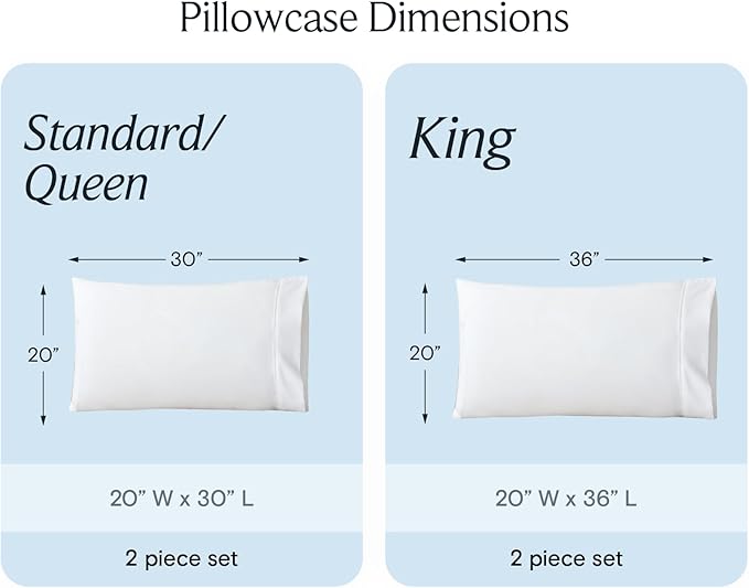 LuxClub Collection Pillowcases 2 Pack - Eco Friendly Wrinkle Free Cooling Pillow Cases with Satin Trim - Machine Washable Hotel Bedding Silky Soft - Violet Blue King