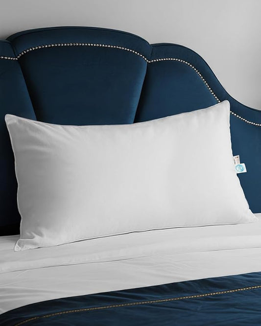 King Size White Goose Down Pillow, 800+ Fill Power Bed Pillow with Pillowcase for Luxury Hotels & Residences Supreme Support for All Sleeping Positions Bed Pillow, 1 Pack, 20x34 Inch