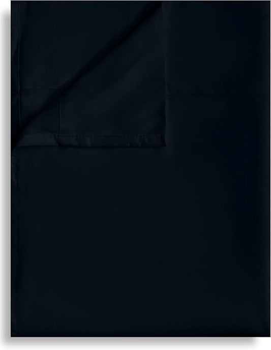 King Flat Sheet Only, 1 Pack Top Bed Sheets, Soft Breathable Brushed Microfiber Color-Coded Label Threads, (105"x102",Black)