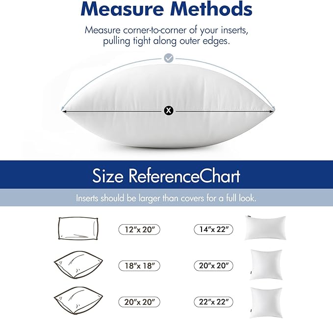 MIULEE 30x30 Euro Pillow Insert -Decorative Throw Pillow with 100% Cotton Cover Square for Sofa Couch