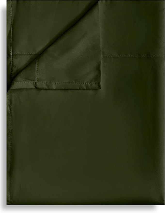 King Flat Sheet Only, 1 Pack Top Bed Sheets, Soft Breathable Brushed Microfiber Color-Coded Label Threads, (105"x102",Olive Green)