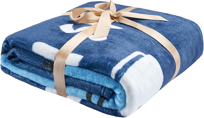 Dad is Not Sleeping Blanket – Funny Gifts for Dad or Husband from Daughter or Son, Super Soft Throw Blanket for Couch and Napping, 60" x 50" (Blue)