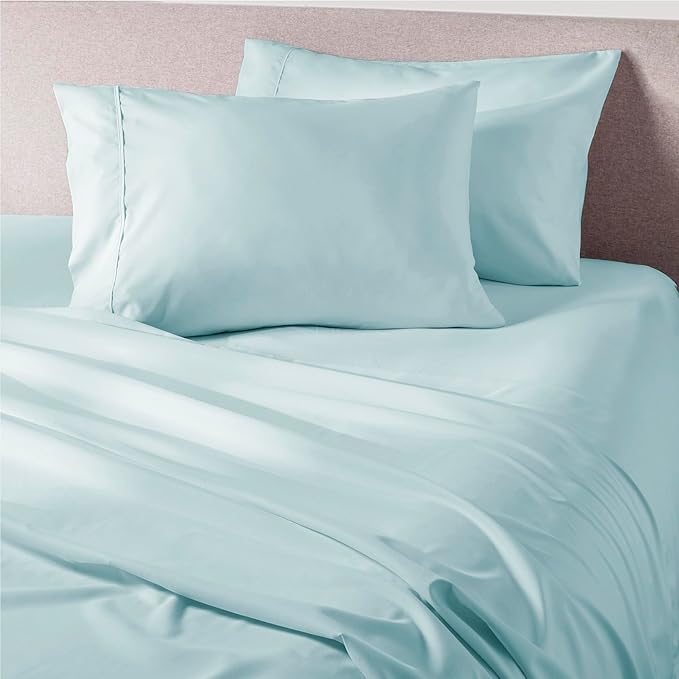 PeachSkinSheets Beach Blue Sheet Set - 1500tc Level of Softness - Extra Soft Cooling Sheets for Hot Sleepers and Night Sweats - XL Twin Size