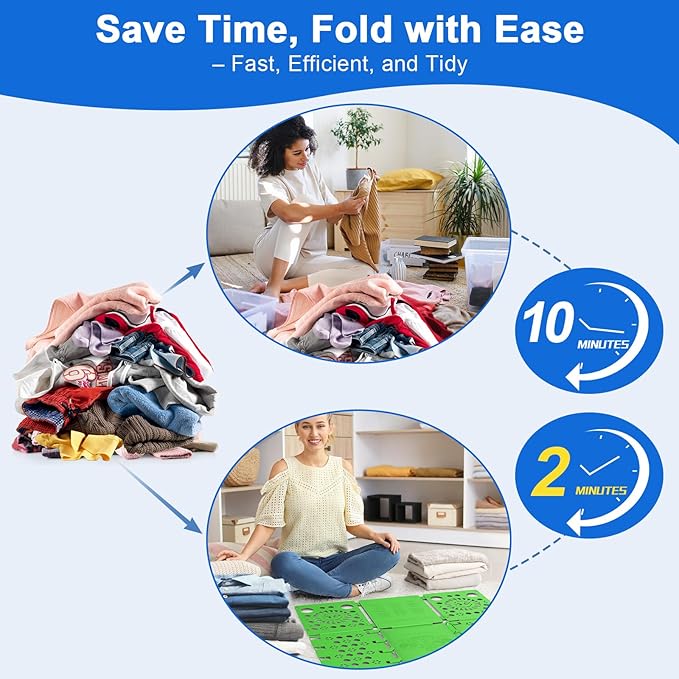 BoxLegend Shirt Folder Board Tshirt Clothes Folder Folding Board Durable Laundry Sorter Helper Liner, Green