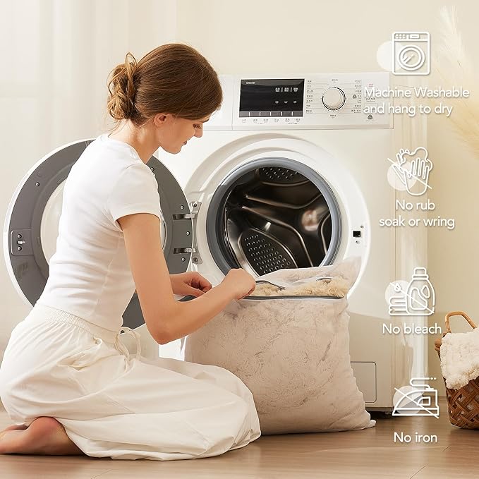 L'AGRATY Faux Fur Throw Blanket: 60" x 80" Luxury Soft Fluffy Thick Rabbit Fur Blankets for Twin Bed Couch - Cozy Plush Bubble Blankets for Winter: Warm Flannel Fleece Decorative Blanket(Cream White)