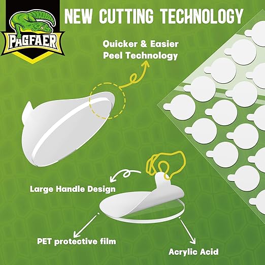 PAGFAER Sticky Dots, 200PCS Glue Points Dots Double Sided for Smooth Wall, Posters, Balloons - 0.4" Removable Clear Sticky Dots, No Residue Museum Putty for Home & Party & Crafts Use