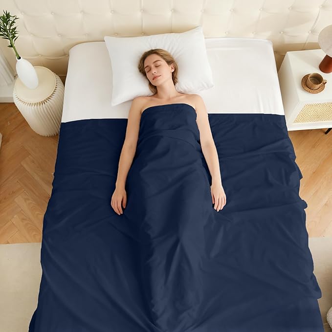 Bulk Full Flat Sheets Only, 6 Pack Quick Sort Top Bed Sheet, Color-Coded Label Threads, Wrinkle-Free Shrinkage Durable Microfiber Hotel Motel Airb&bs Essentials for Hosts (81"x96",Navy Blue)