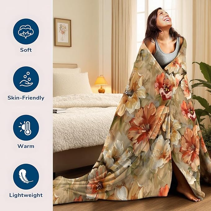 wyxdwh Beautiful Cafe Scenery Blanket, Cozy Flannel Vibrant Coastal Throw Blanket for Couch Outdoor, Plush Soft Lightweight Travel Blankets for Bed Decor and Gifts, for Women Girls Adults Kids 60"x80"