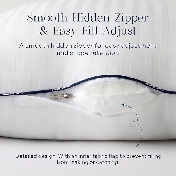 Phantoscope 20x20 Pillow Inserts, Down Alternative Pillow Inserts Set of 1 Throw Pillows with 100% Cotton Cover Decorative Pillow Stuffer for Sofa, Couch Bed(White)