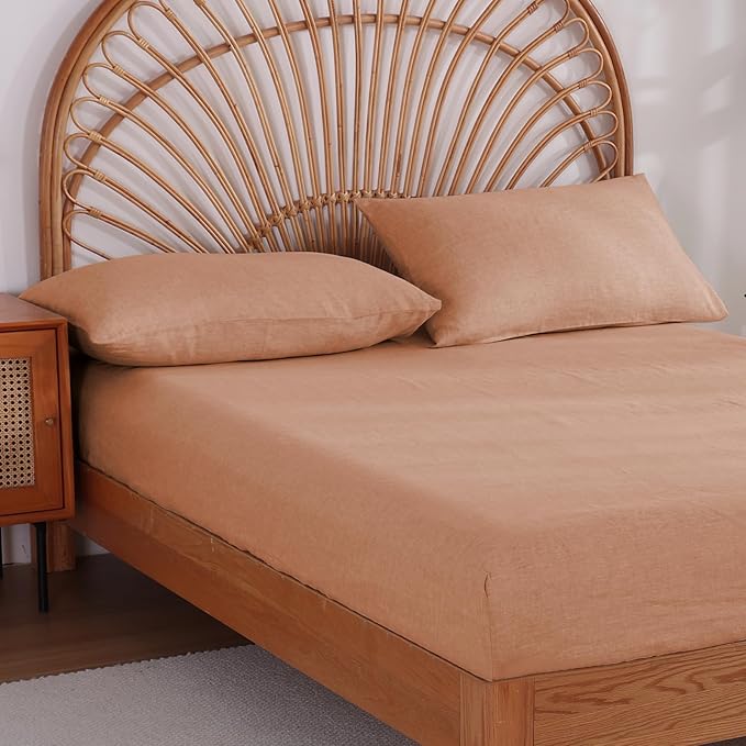 100% French Linen Pillowcase Set of 2, Breathable Envelope Closure Soft Linen Pillow Cover,Soft Luxury Hotel & Home Use, Gift