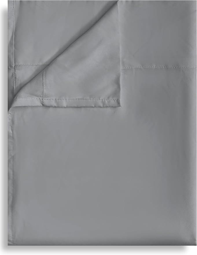 Queen Flat Sheet Only, 1 Pack Top Bed Sheets, Soft Breathable Brushed Microfiber Color-Coded Label Threads, (90"x102",Light Gray)