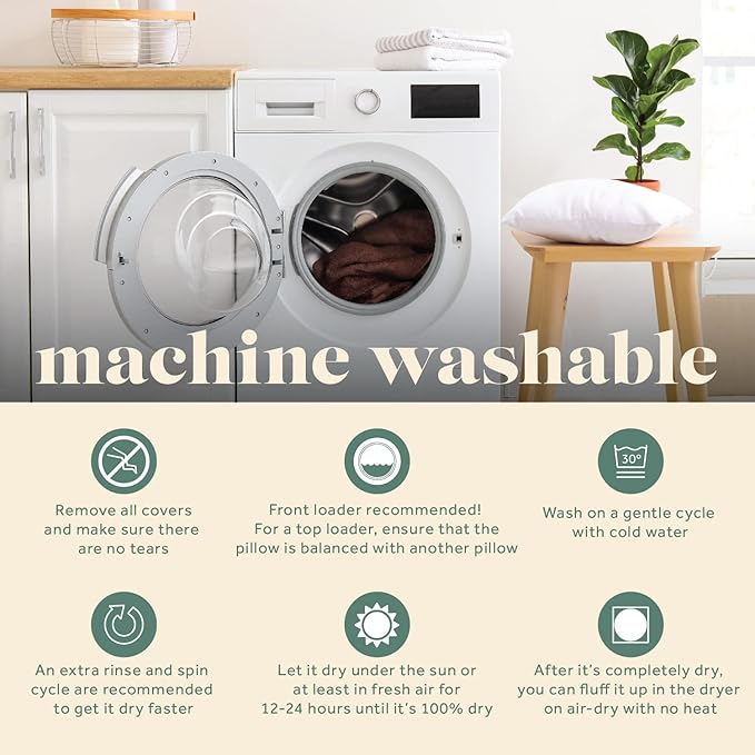 ComfyDown Decorative Throw Pillow Insert, Down and Feathers Fill, 100% Cotton Cover 233 Thread Count, Square Pillow Insert - Made in USA (20" x 20")