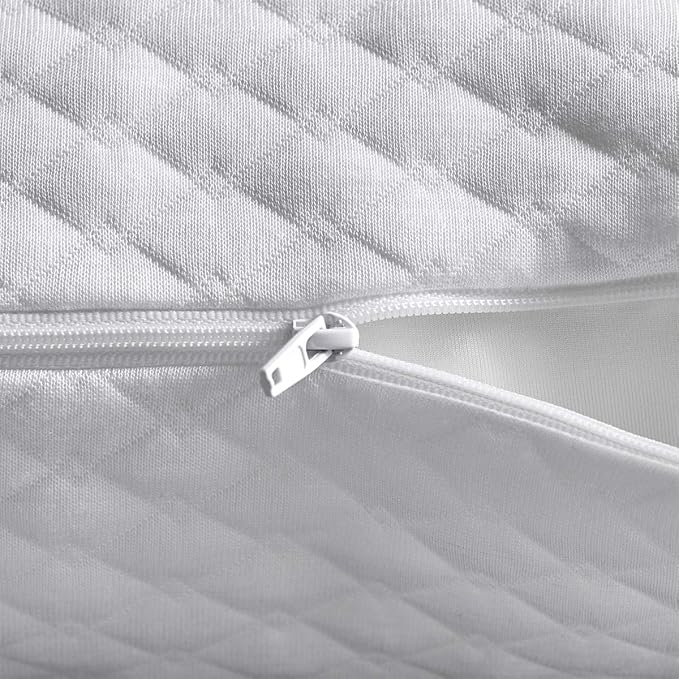 NTCOCO Pillow, Shredded Memory Foam Bed Pillows for Sleeping, with Washable Removable Cooling Hypoallergenic Sleep Pillow for Back and Side Sleeper, Queen (1-Pack)