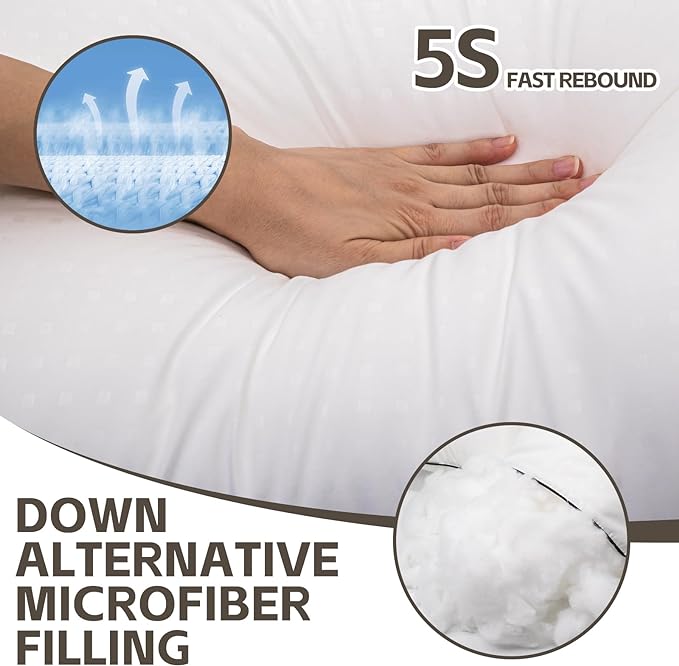 HIMOON Bed Pillows for Sleeping 4 Pack,Standard Size Cooling Pillows Set of 4,Top-end Microfiber Cover for Side Stomach Back Sleepers