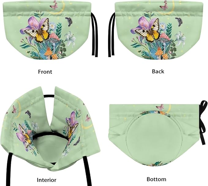 Butterfly Floral Tea Pot Cover Coffee Pot Insulated Kettle Cover Keep Warm Both Durable with Drawstring Sides Can Be Used Tea Cosy for Home Kitchen Decor with Insulated Pads to Warm Up