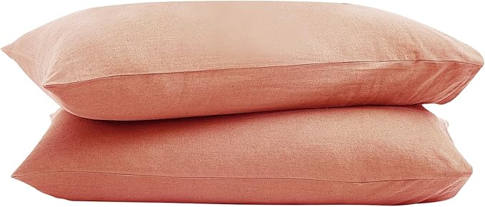 100% French Linen Pillowcase Set of 2, Breathable Envelope Closure Soft Linen Pillow Cover,Soft Luxury Hotel & Home Use, Gift
