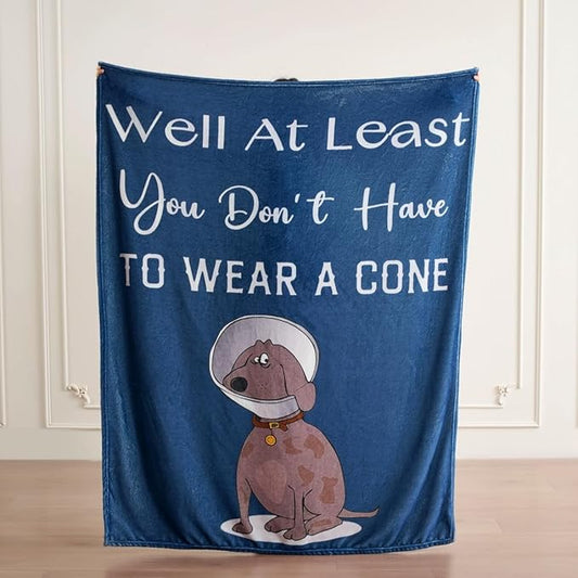 Lussena Thinking of You Gifts for Women Men – Get Well Blanket 50x60 Inch, Navy Flannel Comfort Blanket, Sympathy Throw for After Surgery, Chemo, Illness, Recovery