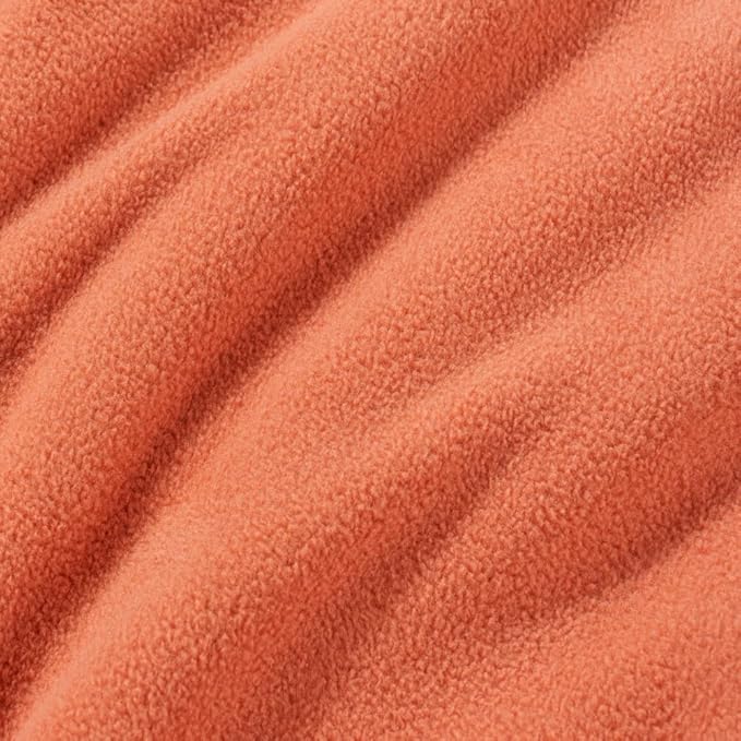 Berkshire Blanket Microfleece King Size Bed Blanket Amberglow Orange,Lightweight Soft Breathable Plush Micro Fleece Blanket for Bed Couch Sofa,90x108 Inches