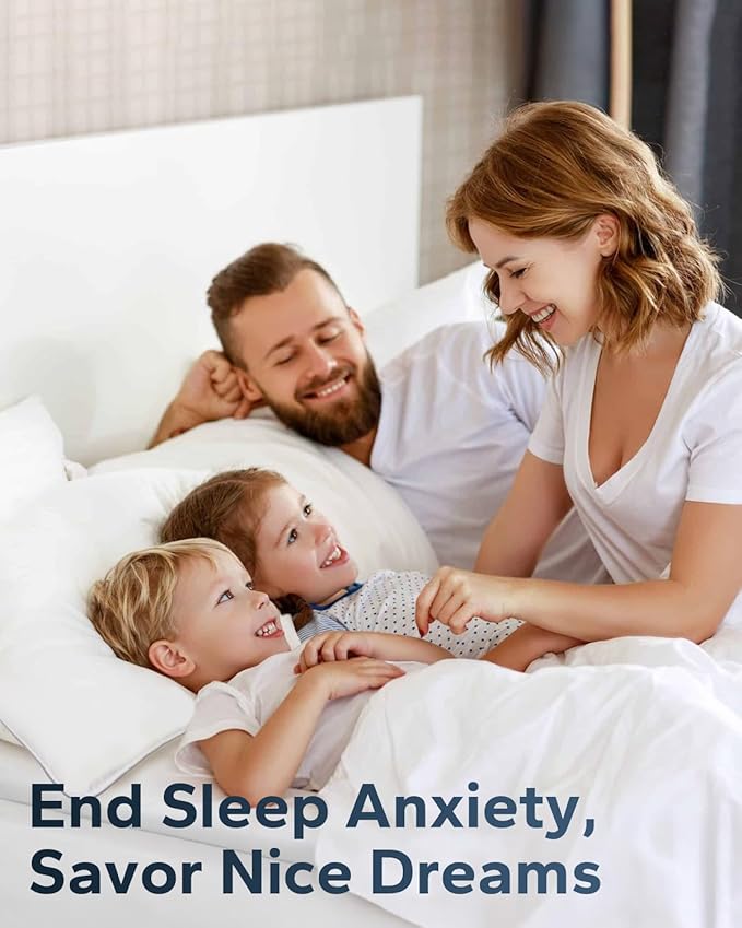 King Size White Goose Down Pillow, 800+ Fill Power Bed Pillow with Pillowcase for Luxury Hotels & Residences Supreme Support for All Sleeping Positions Bed Pillow, 1 Pack, 20x34 Inch