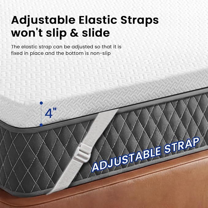 California King 4 Inch Gel Memory Foam Mattress Topper with Removable & Washable Breathable Bamboo Cover, CertiPUR-US Certified