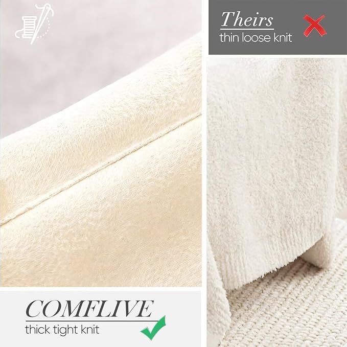 Faux Rabbit Fur Throw Blanket 880 GSM,Ultra Soft Thick Warm Bubble Plush, Reversible Throw for Couch Sofa Bed, Cozy Shaggy Blanket for Bedroom & Living Room(50"x60",White)