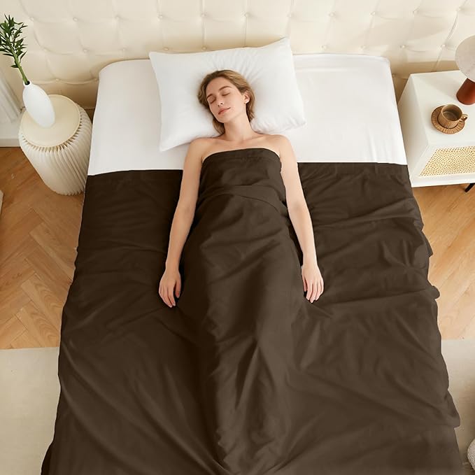 Bulk Twin Flat Sheets Only, 6 Pack Quick Sort Top Bed Sheet, Color-Coded Label Threads, Wrinkle-Free Shrinkage Durable Microfiber Hotel Motel Airb&bs Essentials for Hosts (66"x96",Brown)