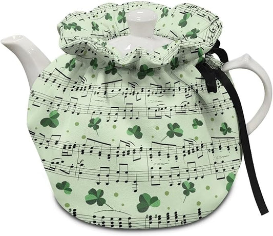 Generic St Patrick's Clover Tea Cosy Tea Pot Cover Insulated Kettle Cover Keep Coffee Warmer Decorative Accessories for Home Kitchen Dining Table Coffee Table Sweet Holiday Modern