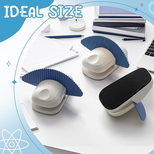 Faccito 3 Pcs Paper Holder Stand for Typing Non-Slip Mat Desktop Folder Document Holder with Anti-Slip Pads Portable Copy Stand Desktop Clamp for A4 Paper Office Reading (Blue)