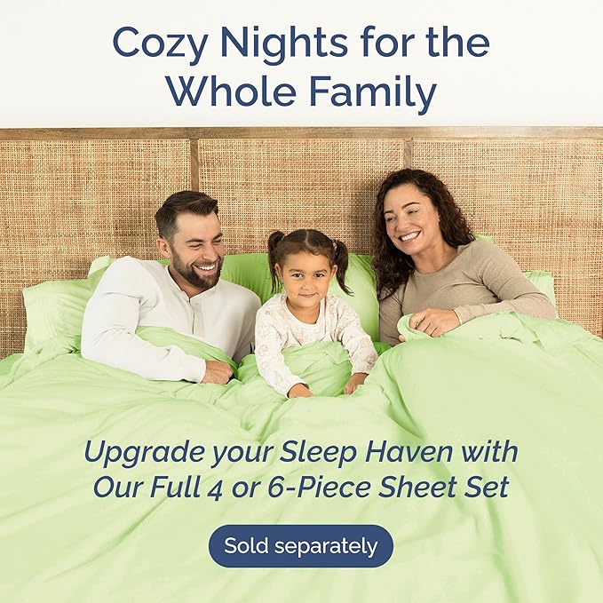 Cal King Size Flat Sheet - Hotel Quality Top Flat Bed Sheet Only - Ultra-Soft, Breathable & Cooling - Fade & Wrinkle Free - Easy-Care, Stain and Shrink Resistant Bedding - Oeko-Tex - Light Sage Green