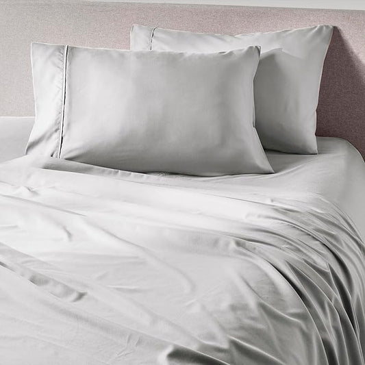 PeachSkinSheets Brushed Silver Sheet Set - 1500tc Level of Softness - Extra Soft Cooling Sheets for Hot Sleepers and Night Sweats - California King Size
