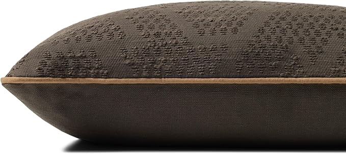 Loloi Jeremiah Brent Leroy Collection PJBR0004 Brown 13'' x 21'' Cover Only Pillow