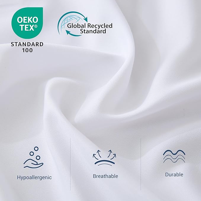 Bulk Queen Flat Sheets Only, White 6 Pack Quick Sort Top Bed Sheet, Color-Coded Hem Threads, Wrinkle-Free Shrinkage Durable Microfiber Hotel Motel Airb&bs Essentials for Hosts, 90"x102"