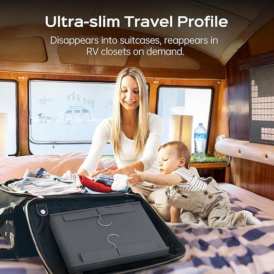 ALLTIDYUP Extra Deep Hanging Closet Organizer with 6 Shelves and Oversized Mesh Pockets, Heavy-Duty Structure, No Deformation, Max Storage for Clothes, Shoes, Hats, Dorms and RVs, Grey,1-Pack