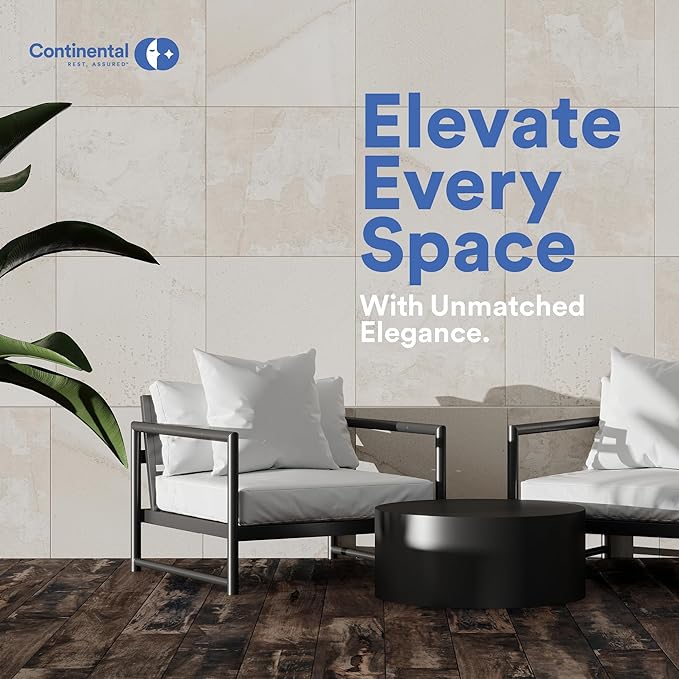 Continental Bedding Throw Pillow Inserts - 22x22, 80% White Goose Down & 20% Feather Fill - Soft Decorative Euro Pillows for Couch, Bed, Sofa & Living Room - Luxurious Comfort & Support