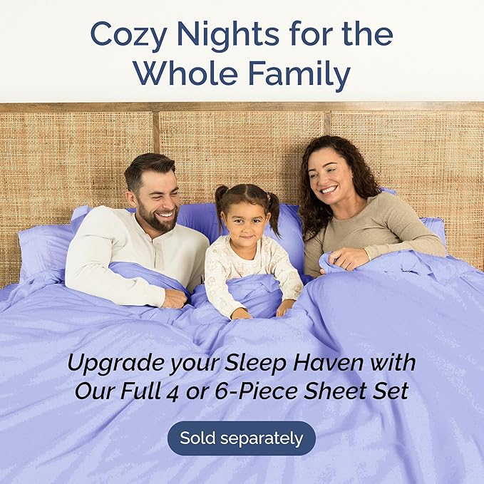 Twin XL Size Flat Sheet - Hotel Quality Top Flat Bed Sheet Only - Ultra-Soft, Breathable & Cooling - Fade & Wrinkle Free - Easy-Care, Stain & Shrink Resistant Bedding - Easy-Fit & Oeko-Tex - Lavender