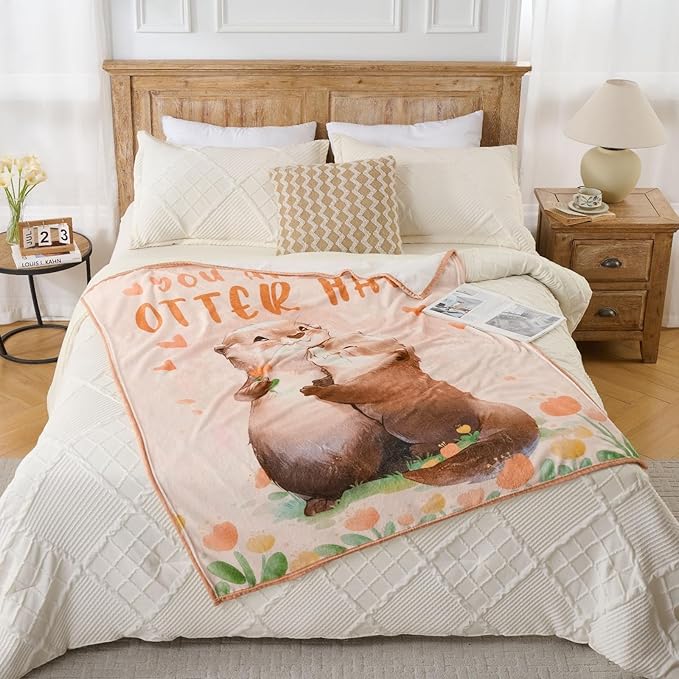 Valentine’s Day Blanket Gift for Her – Romantic Love Throw Blanket, Soft Cozy Flannel Blanket for Wife Girlfriend, Anniversary Christmas Birthday Gift, 50x60 Inch