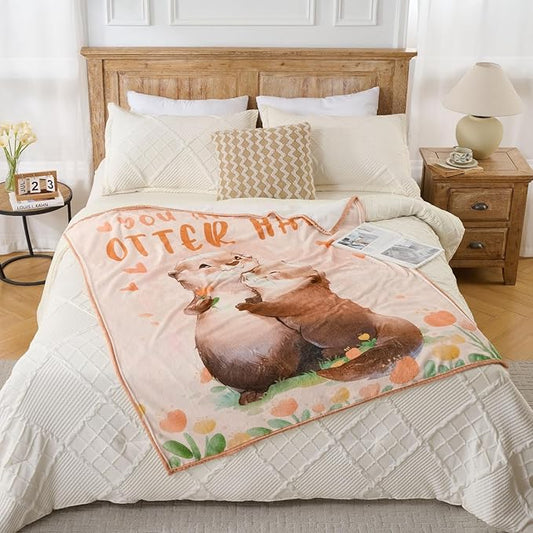 Valentine’s Day Blanket Gift for Her – Romantic Love Throw Blanket, Soft Cozy Flannel Blanket for Wife Girlfriend, Anniversary Christmas Birthday Gift, 50x60 Inch