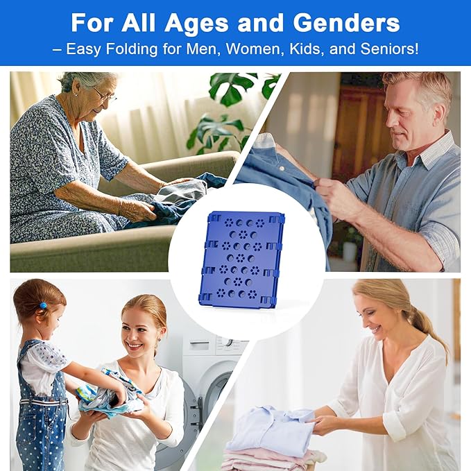 BoxLegend Shirt Folder Board Tshirt Clothes Folder Folding Board Durable Laundry Sorter Helper Liner, Blue