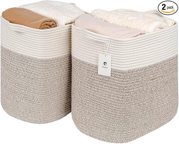 Laughbird Collapsible Laundry for Hamper,Medium Large Storage Bins Fabric Storage Box, Closet Organizer,Hampers Foldable Fabric Storage Basket, Solid Storage Toy Box With Handle, Used to Organize