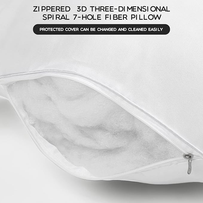 Macarrie 20 Pcs Queen Size Pillows for Sleeping Standard Size Inserts Hotel Bed Pillows Bulk for Stomach Back and Side Sleepers Machine Washable (20 x 26 Inches)