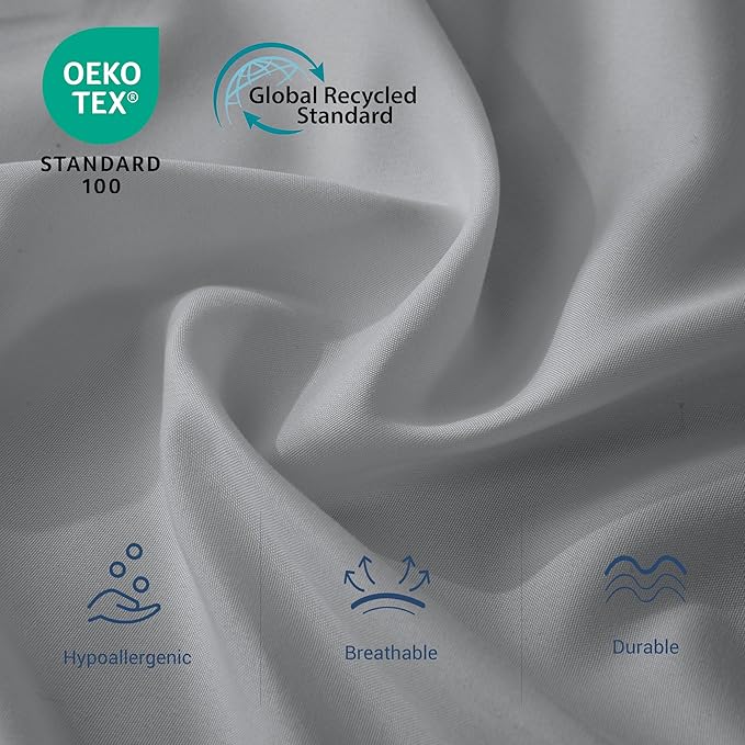 Bulk Twin Flat Sheets Only, 6 Pack Quick Sort Top Bed Sheet, Color-Coded Label Threads, Wrinkle-Free Shrinkage Durable Microfiber Hotel Motel Airb&bs Essentials for Hosts (66"x96",Light Gray)